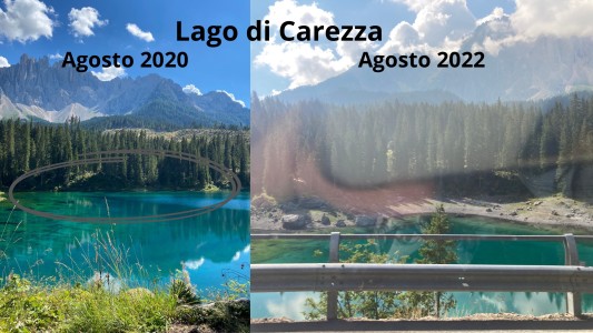 Il lago di Carezza 2020 vs 2022