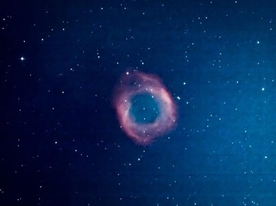 Ring Nebula M57 ( foto scattata e osservata al telescopio)